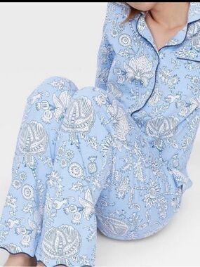 Roller Rabbit Light Blue Floral Paisley Pajama Set